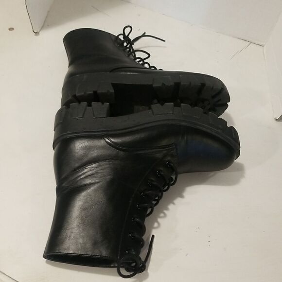 RAID Chunky Heel Goth Platform Biker Boots Size 6/39 GC - Picture 9 of 14